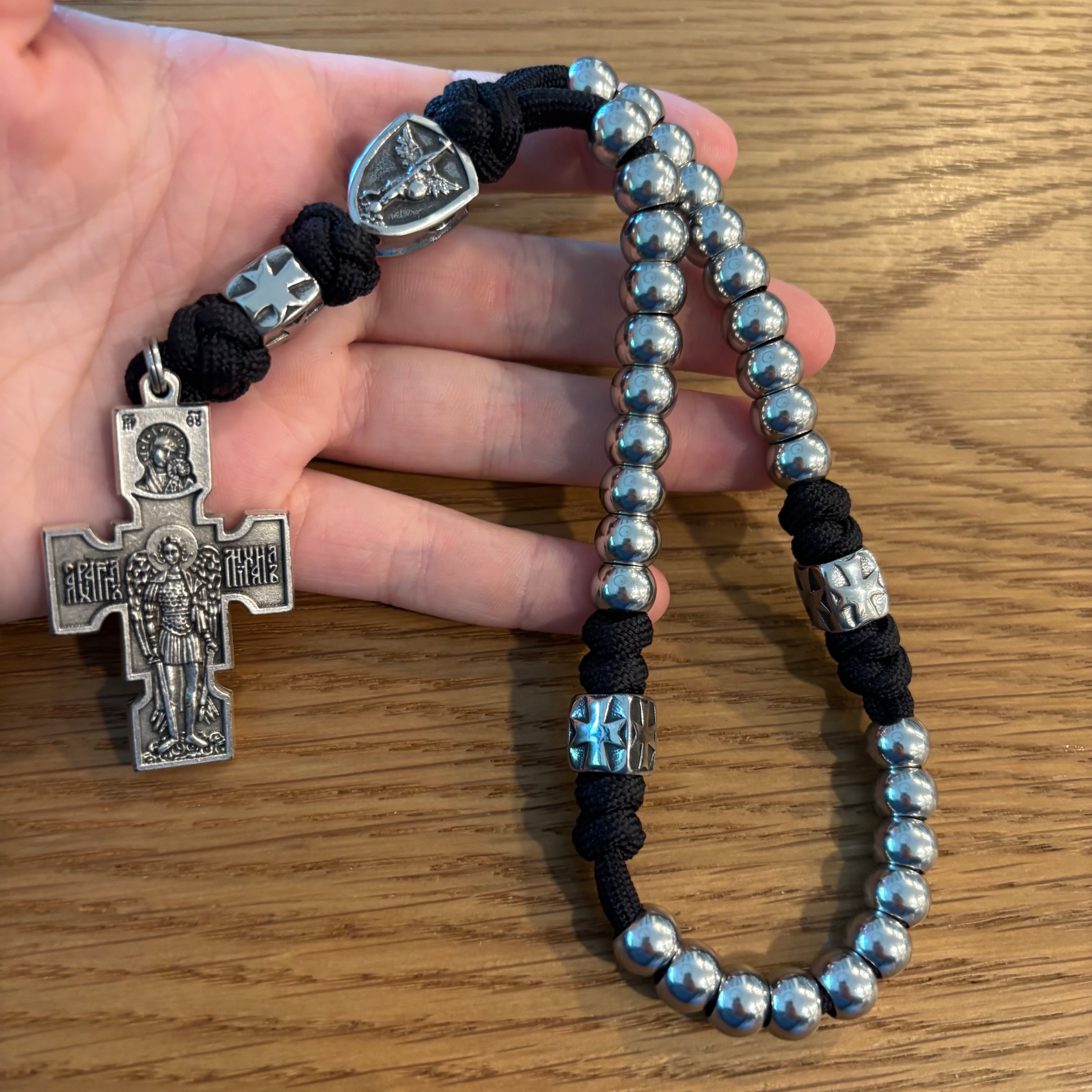 Double Corded 33 Bead Chotki with St Michael Centerpiece