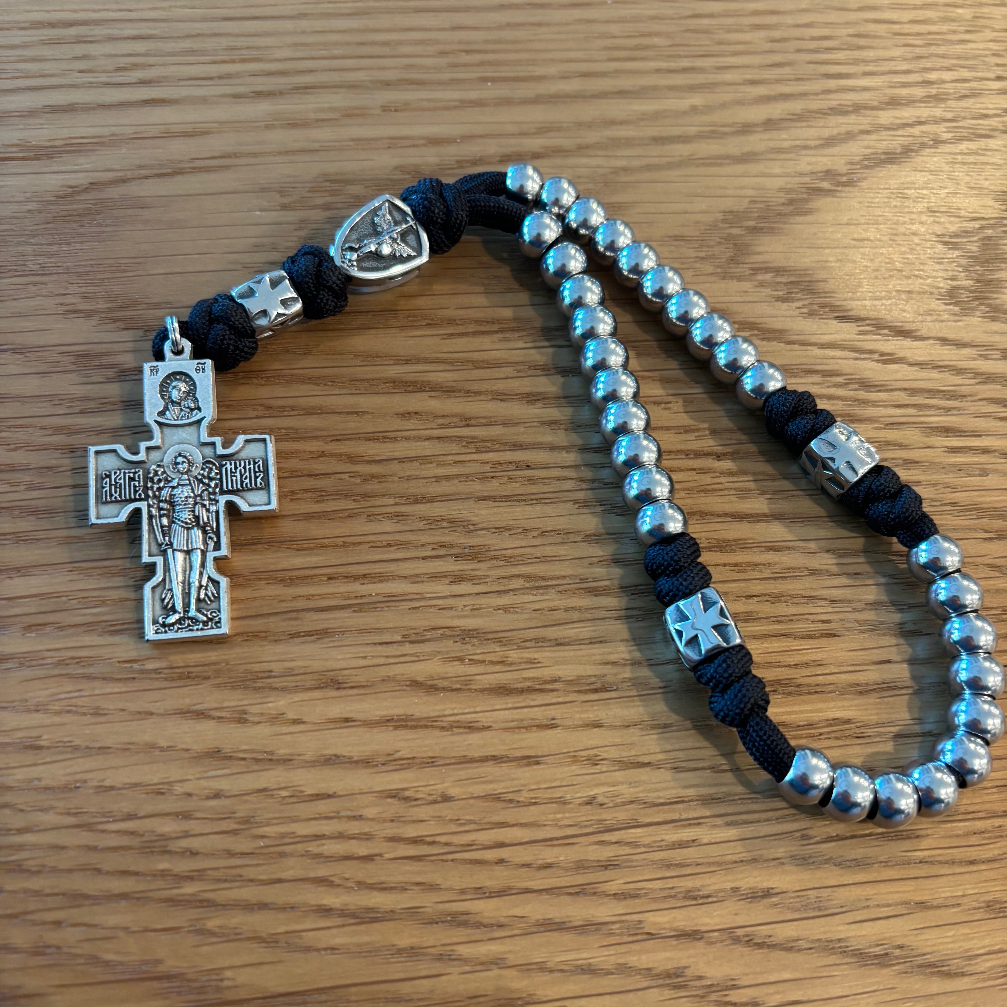 Double Corded 33 Bead Chotki with St Michael Centerpiece