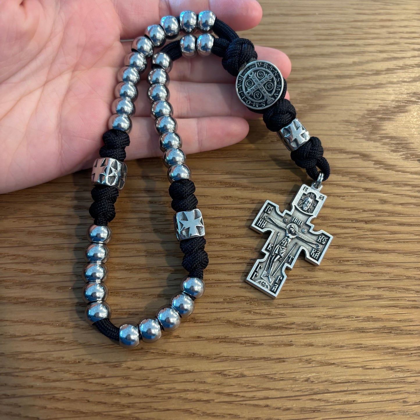 Double Corded 33 Bead Chotki with St Benedict Centerpiece