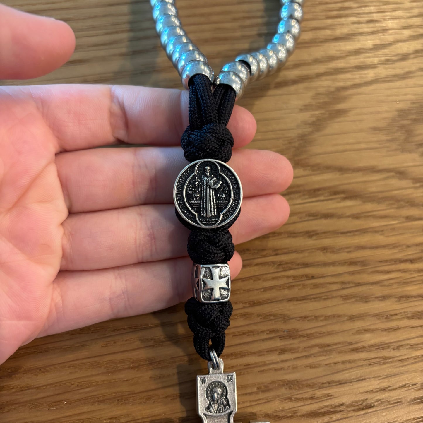 Double Corded 33 Bead Chotki with St Benedict Centerpiece