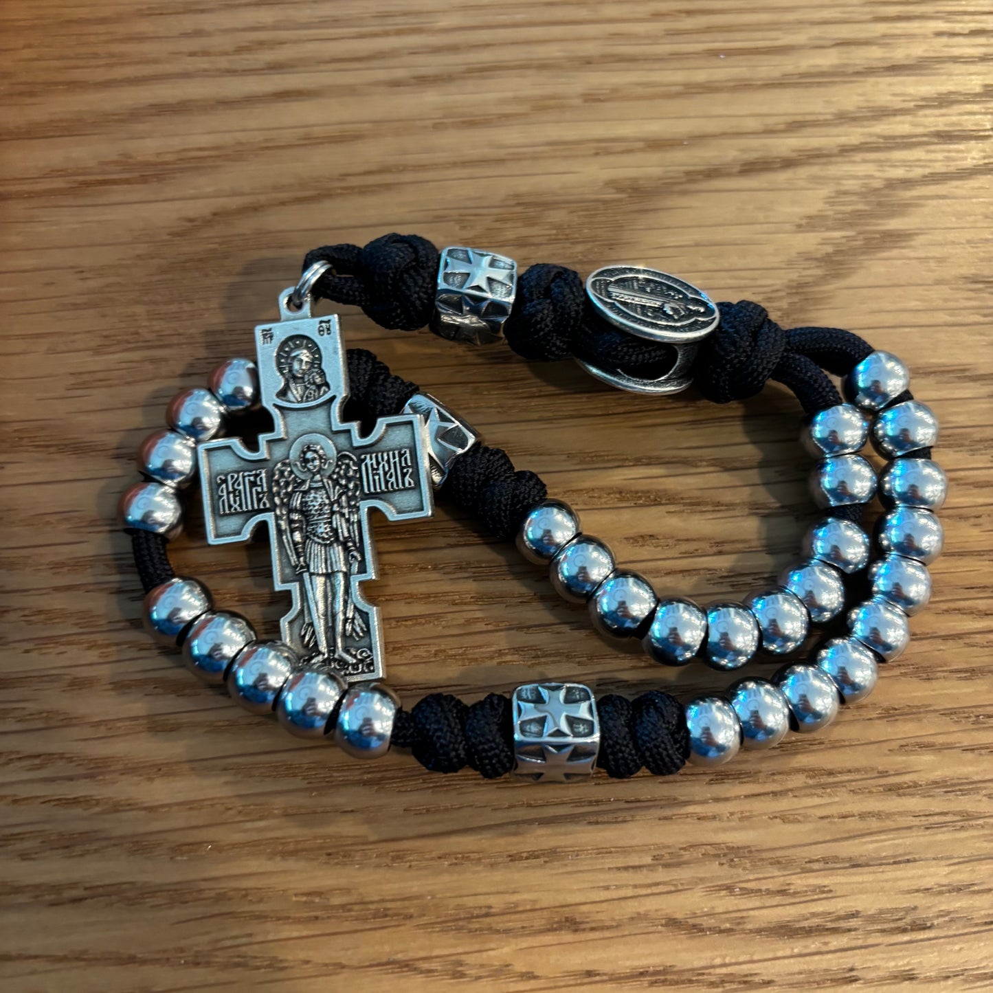 Double Corded 33 Bead Chotki with St Benedict Centerpiece