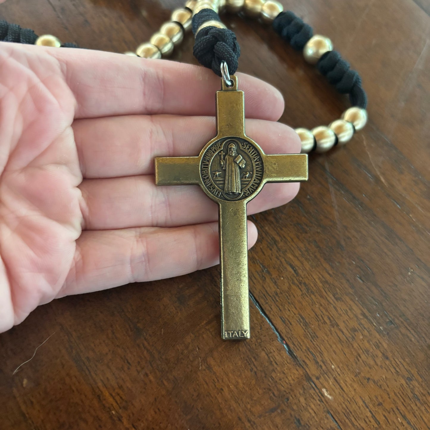 Weapon for these Times: Brass Memento Mori Paracord Rosary