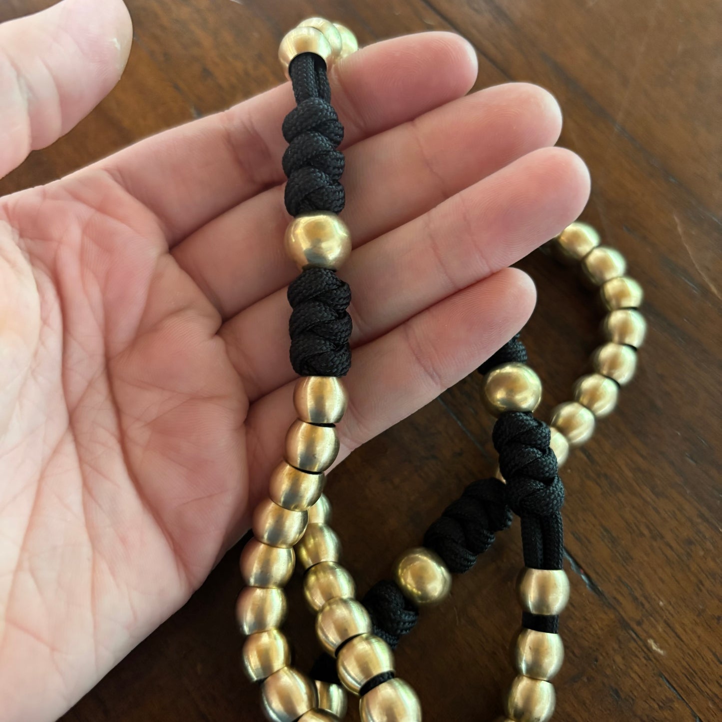 Weapon for these Times: Brass Memento Mori Paracord Rosary