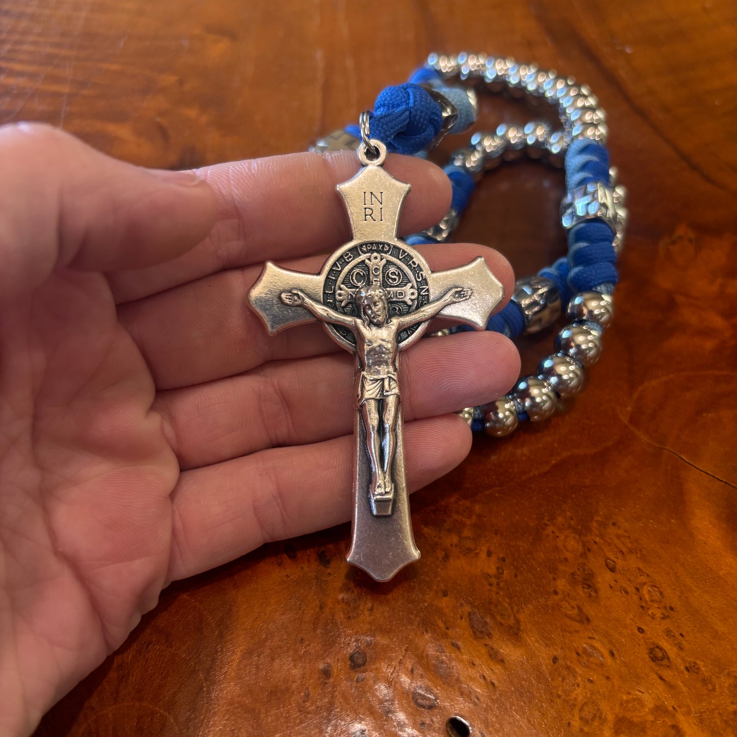 Weapon for these Times: Stainless Steel Miraculous Medal Marian Paracord Rosary