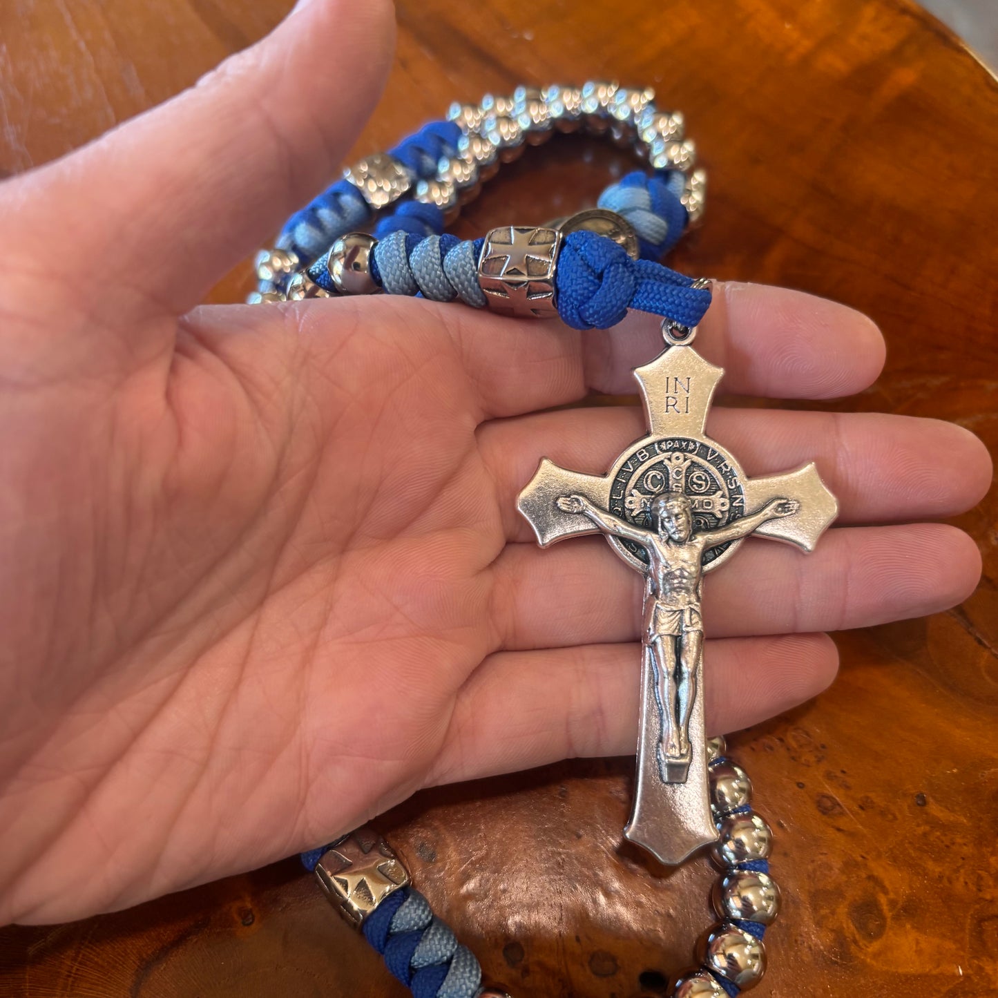 Weapon for these Times: Stainless Steel Miraculous Medal Marian Paracord Rosary
