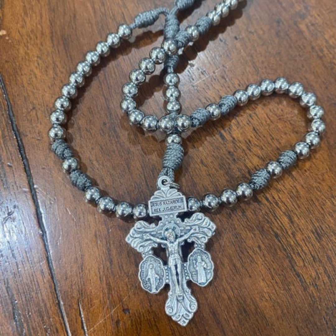 Miniature Stainless steel Pardon Indulgence Paracord Rosary